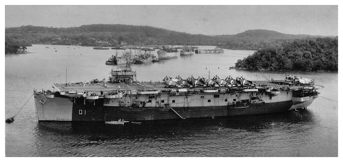 USS LISCOME BAY  CVE-56* WORLD WAR II* CARRIER  U.S NAVY W/ ANCHOR* SHIRT 