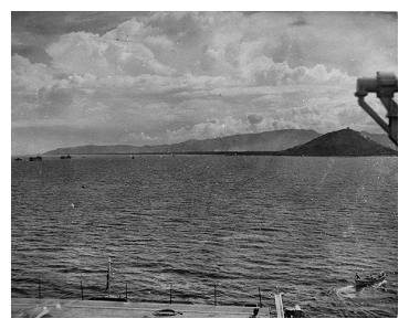 HMS Slinger Anchored in San Pedro Bay, Leyte Gulf.  Photo: Courtesy of David Yates