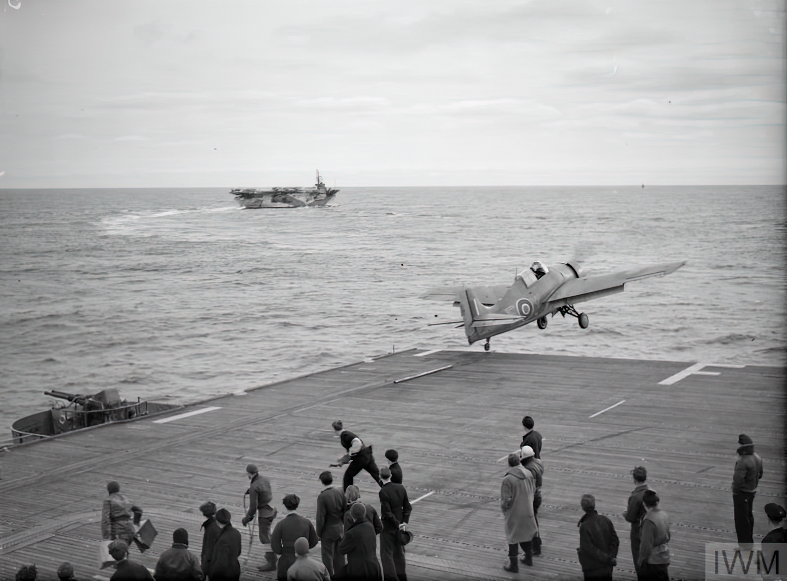 Action Stations- One of Emperor’s 40mm Bofors gun crew closed up as the ship’s defences are put through their paces. Photo: Jack Price via Carl Berrington