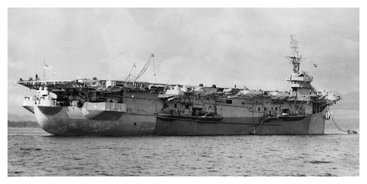 HMS PATROLLER moored on the Clyde C.1945. Photo: courtesy of Malcolm Rogers