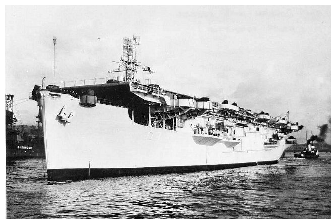 HMS Ranee emerges after her conversion into a troop ship in Noh44ember 1945. Photo: Author’s collection