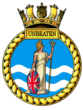 H.M.S. UNBEATENbadge